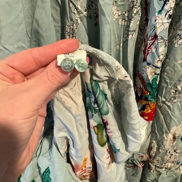 Summer green floral dress - Picture 3 of 4